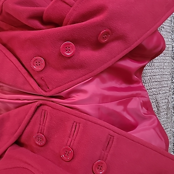Ann Taylor Maroon Pea Coat - Picture 7 of 7